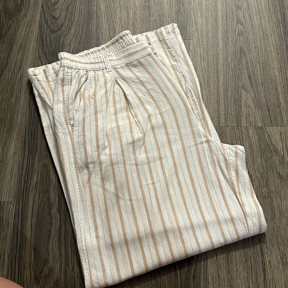 Aerie Pool-to-Party Linen Blend High Waste Trouser